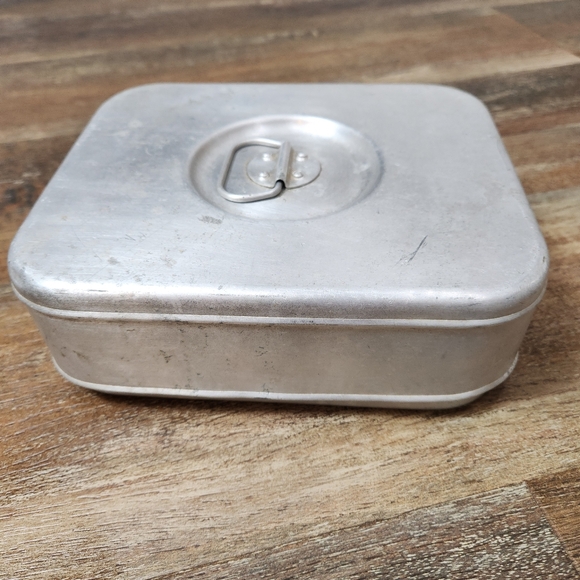 Vintage 40s. WWII Military Metal Aluminium "TM" Food Canteen Box German Army WW2 - Picture 1 of 9